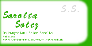 sarolta solcz business card